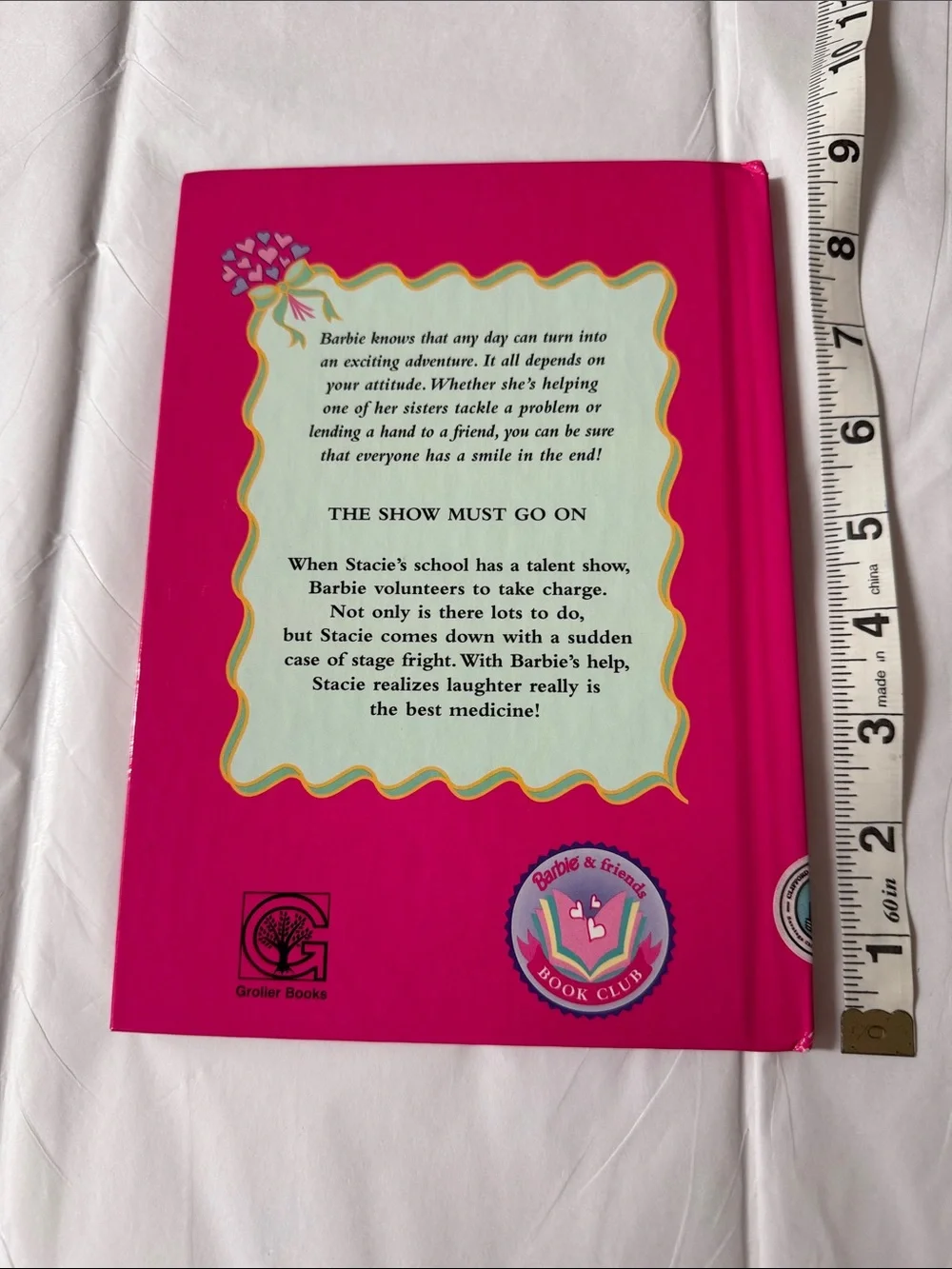 Barbie; 1998 vintage hardcover book ; the show must go on ! Excellent condition